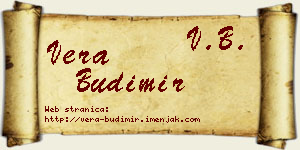 Vera Budimir vizit kartica